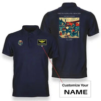 Thumbnail for VINTAGE G4286 - The Floatplane Grocery - Double-Side Polo T-Shirt design on navyblue+name