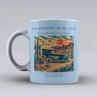 Thumbnail for VINTAGE G4151 - The Desert Mail Stop - Ceramic Mug design on lightblue