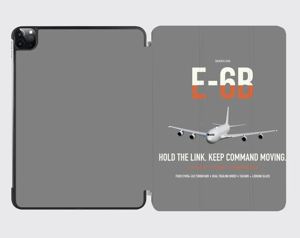 E-6B Mercury design on gray ipad tablet case