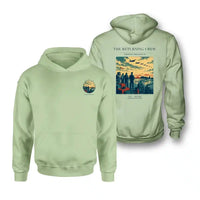 Thumbnail for VINTAGE G4519 - The Returning Crew - Double-Side Hoodie design on lightgreen double side