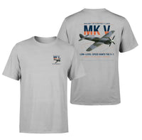 Thumbnail for Hawker Tempest Mk V design on light gray t-shirt, double-side print