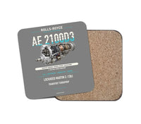 Thumbnail for AE 2100D3 design on gray 1 piece coaster