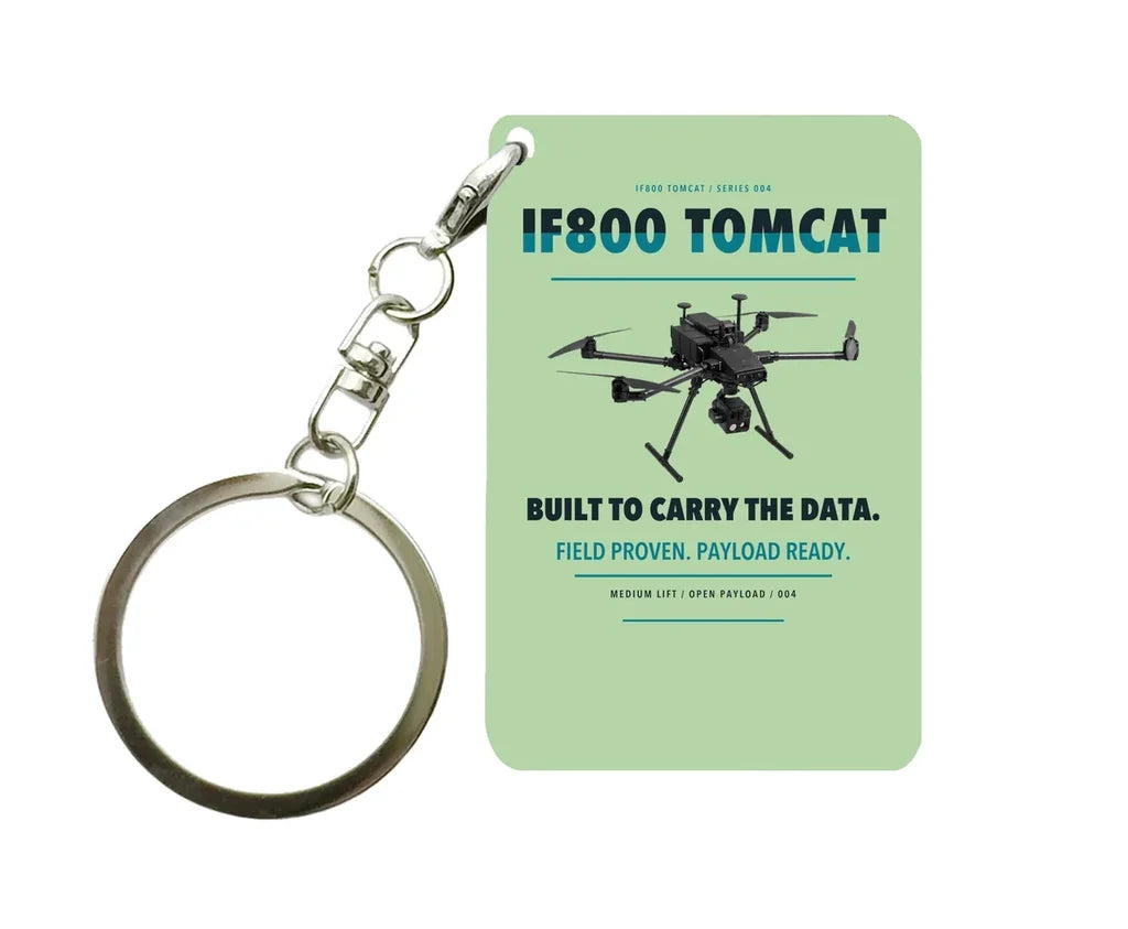 Inspired Flight IF800 Tomcat Key Chain design on light green key chain