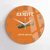 Thumbnail for Westland Gazelle AH1 design on orange no frame wall clock