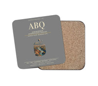 Thumbnail for Albuquerque International Sunport (ABQ) design on gray 1 piece coaster