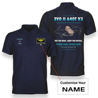 Thumbnail for Autel EVO II Dual 640T V3 design on navy blue polo with custom name badge