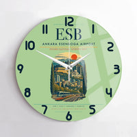 Thumbnail for Ankara Esenboga Airport ESB Wall-Clock No-Frame - Light Green