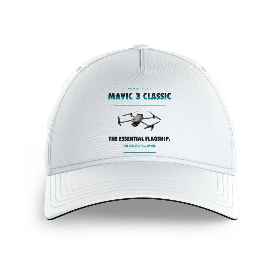 DJI Mavic 3 Classic design on white printed hat