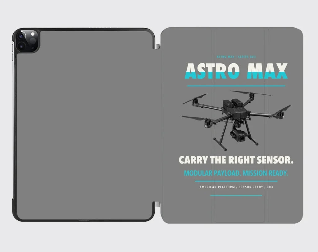 Freefly Astro Max design on gray ipad tablet case