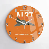 Thumbnail for Saab AJ 37 Viggen design on orange no frame wall clock