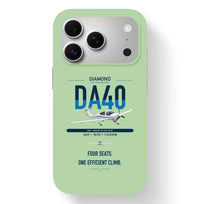 Thumbnail for Diamond DA40 design on light green magsafe iphone case, for iPhone 17 Pro
