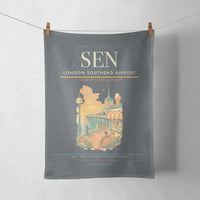 Thumbnail for London Southend Airport (SEN) design on gray towel