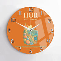 Thumbnail for Horta Airport (HOR) design on orange no frame wall clock