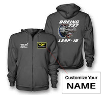 Thumbnail for Boeing 737 & Leap 1B Designed Zipped Hoodies - view 11