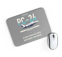 Thumbnail for Pilatus PC-24 design on gray rectangle mouse pad