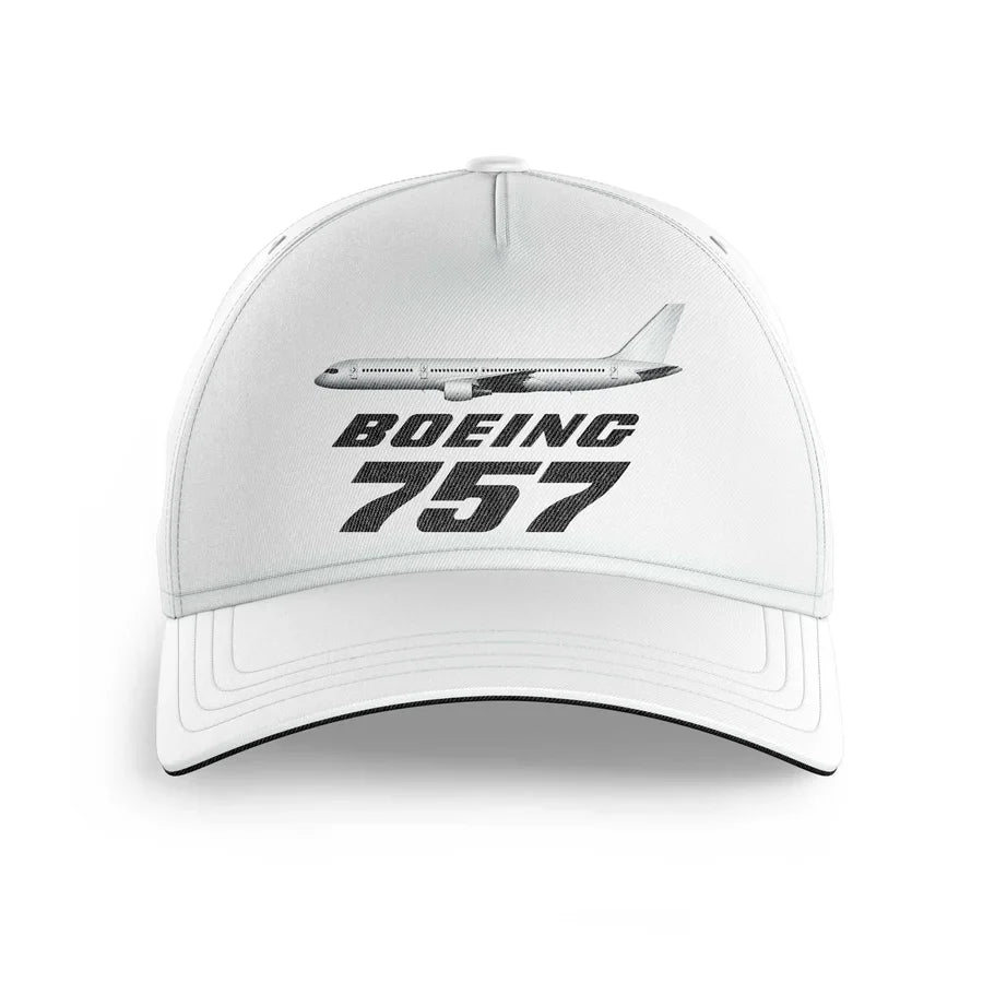 The Boeing 757 printed hat - white