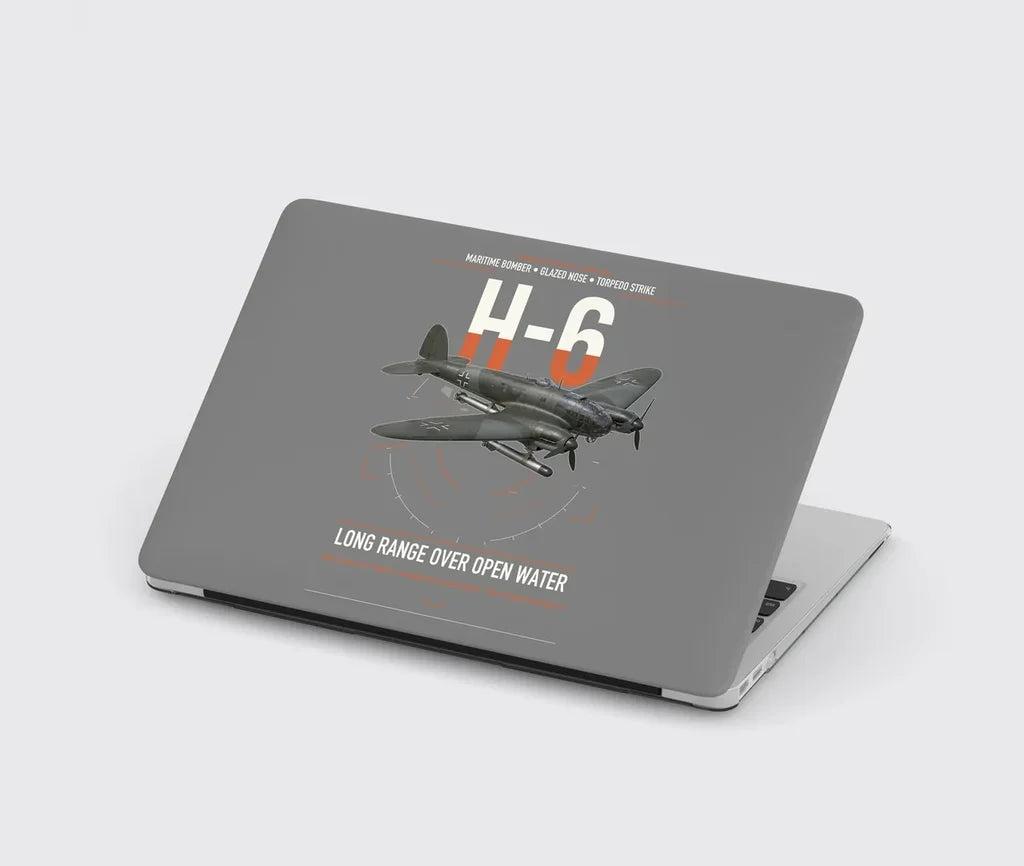 Heinkel He 111H-6 design on gray MacBook case
