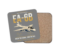 Thumbnail for EA-6B Prowler design on gray 1 piece coaster