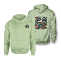 Thumbnail for VINTAGE G4404 - The Market Day Amphibian - Double-Side Hoodie design on lightgreen double side