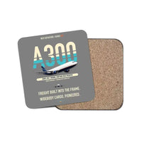 Thumbnail for Airbus A300F4-203 design on gray 1 piece coaster
