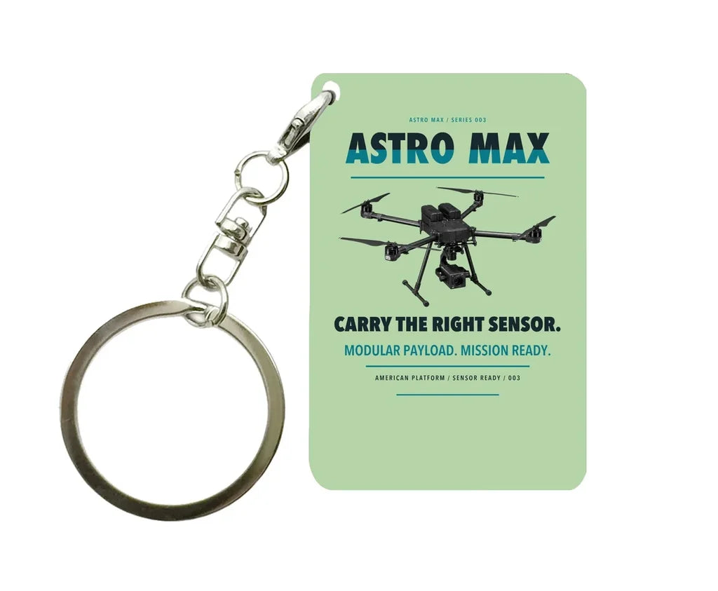 Freefly Astro Max Key Chain design on light green key chain