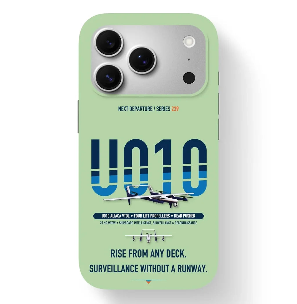 Airbus U010 Aliaca VTOL Case design on light green iphone case