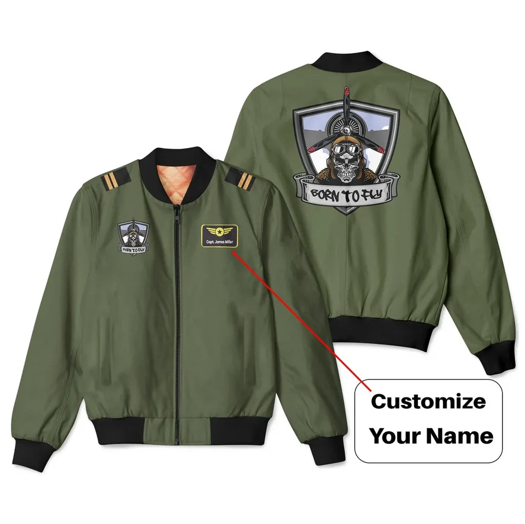 Customisable Skull Pilot Patch & Customizable 3D Bomber Jacket - view 11