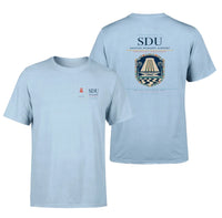 Thumbnail for Santos Dumont Airport (SDU) design printed on light blue double-side t-shirt