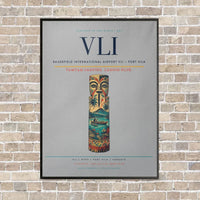 Thumbnail for Bauerfield International Airport VLI — Port Vila vertical canvas print - framed - light gray background