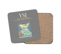 Thumbnail for Saint John Airport (YSJ) design on gray 1 piece coaster