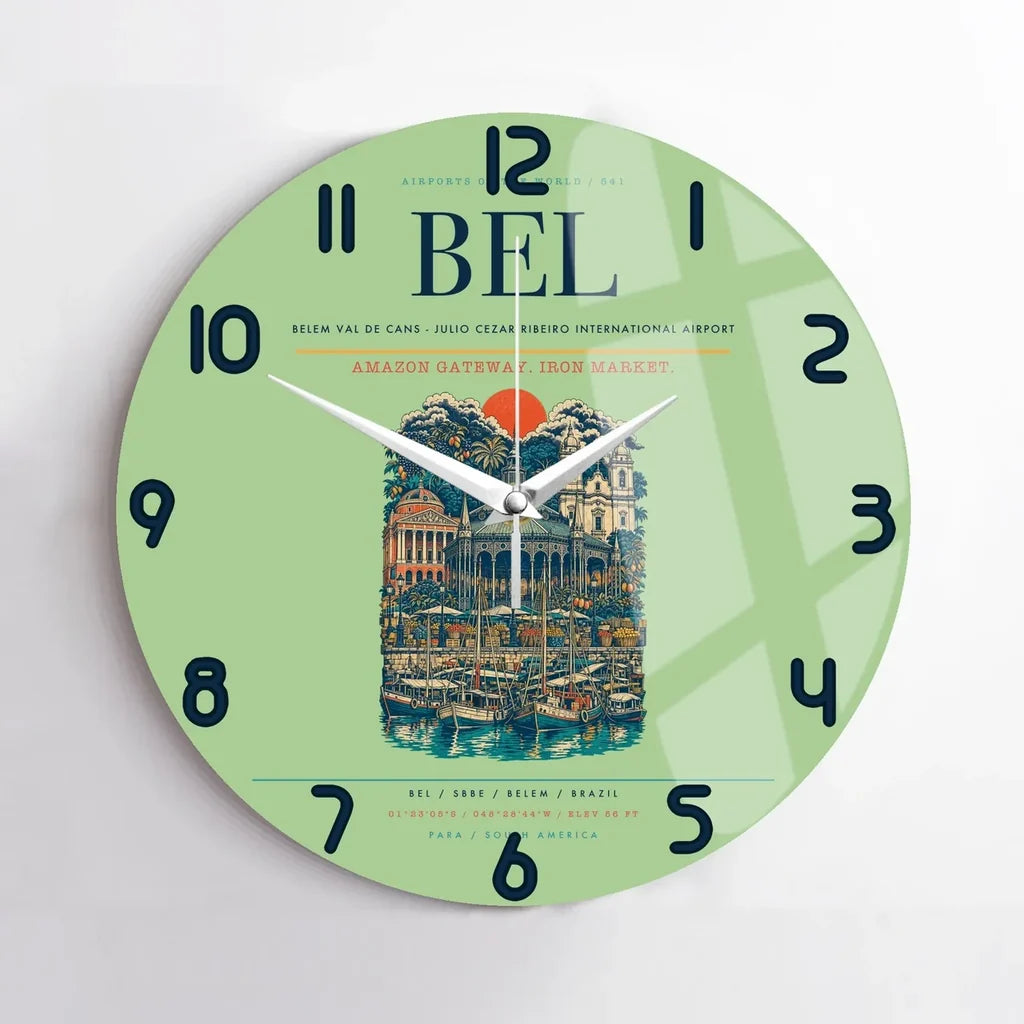 Belem Val de Cans - Julio Cezar Ribeiro International Airport BEL Wall-Clock No-Frame - Light Green