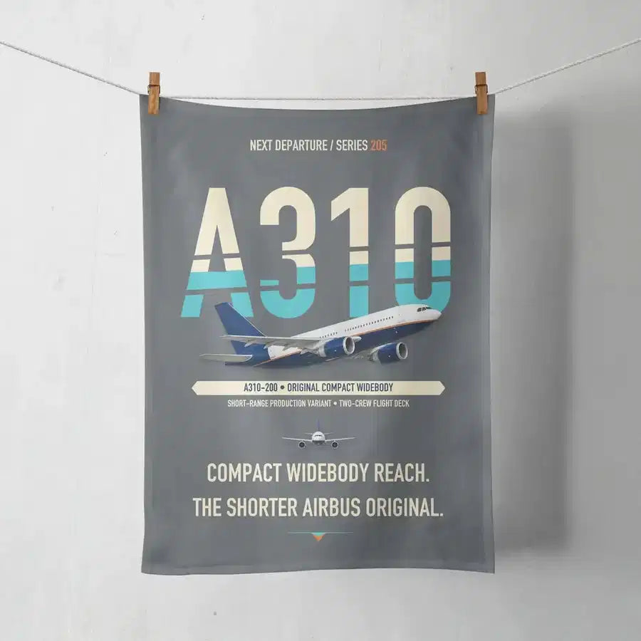 Airbus A310-200 design on gray towel