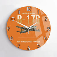 Thumbnail for B-17G Flying Fortress design on orange no frame wall clock