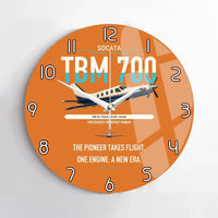 Thumbnail for Socata TBM 700 design on orange no frame wall clock