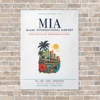 Thumbnail for Miami International Airport MIA vertical canvas print - no frame - white background