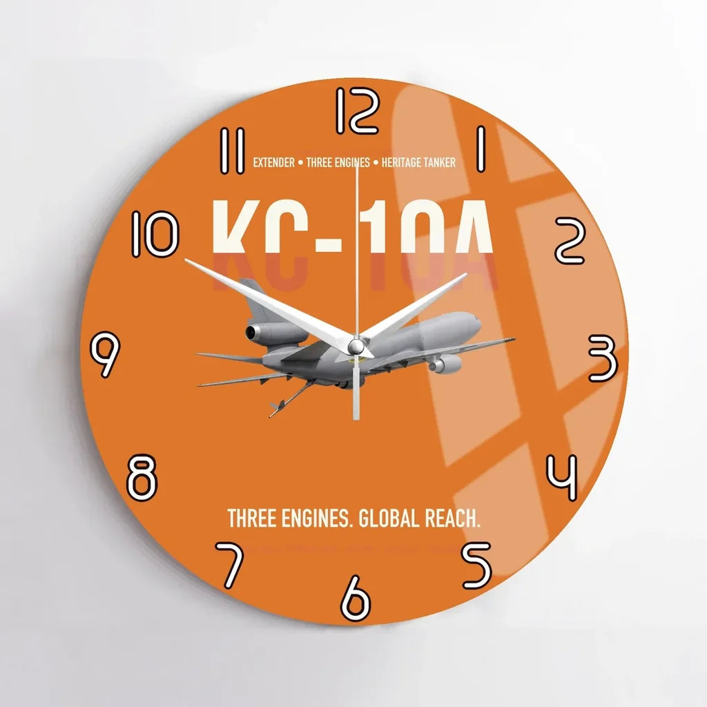 KC-10A EXTENDER design on orange no frame wall clock