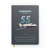 Thumbnail for Bombardier Learjet 55 design on gray notebook