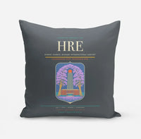 Thumbnail for Robert Gabriel Mugabe International Airport (HRE) design on gray pillow