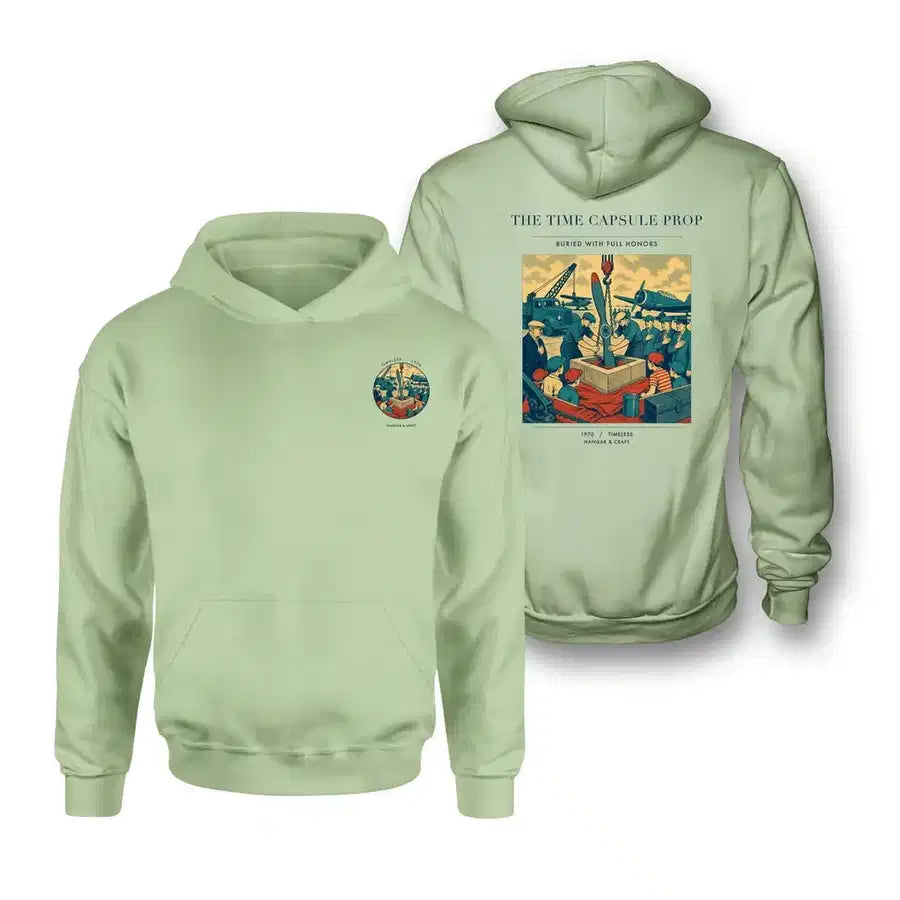 VINTAGE G4428 - The Time Capsule Prop - Double-Side Hoodie design on lightgreen double side