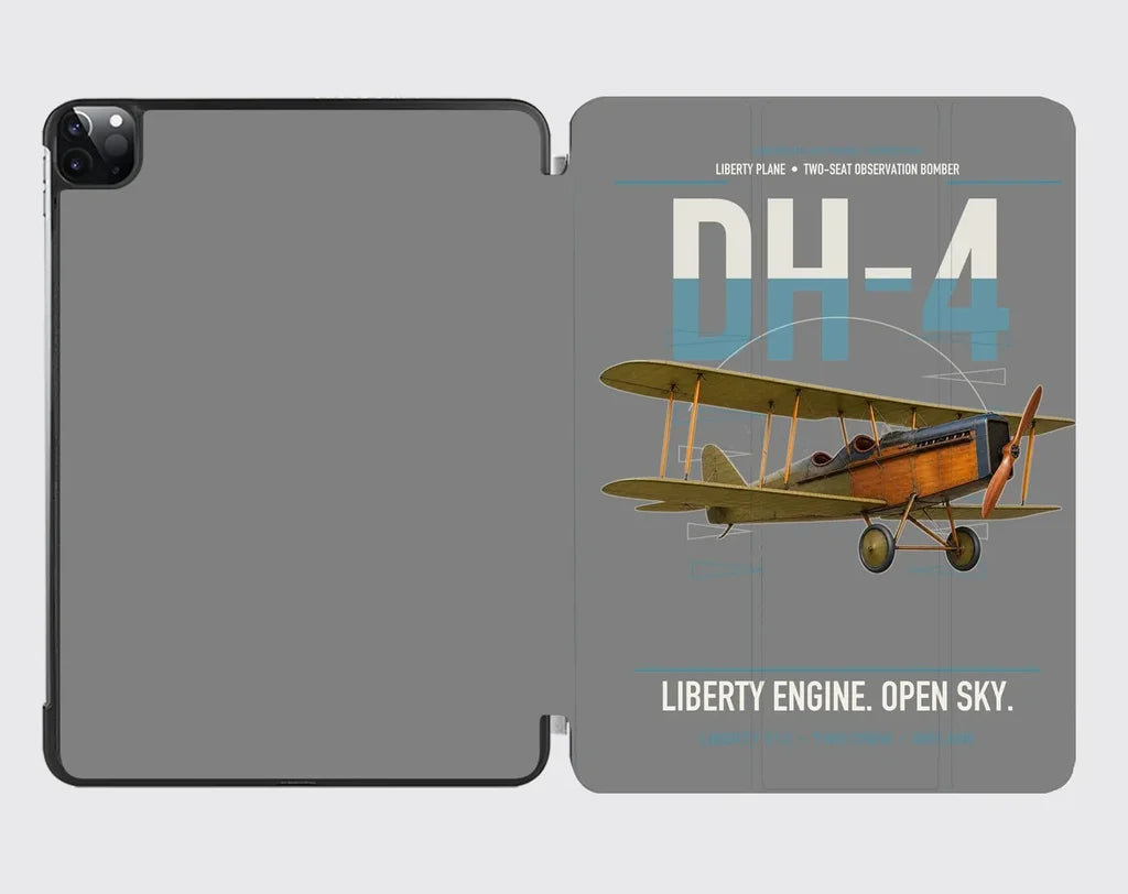 Airco DH-4 Liberty Plane design on gray ipad tablet case
