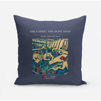 Thumbnail for VINTAGE G4168 - The Fabric And Dope Shop - Designed Pillows design on navyblue