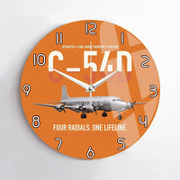 Thumbnail for C-54D Skymaster design on orange no frame wall clock