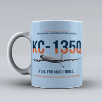 Thumbnail for KC-135Q Blackbird Tanker design on light blue ceramic mug, double-side print