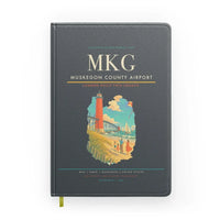 Thumbnail for Muskegon County Airport (MKG) design on gray notebook