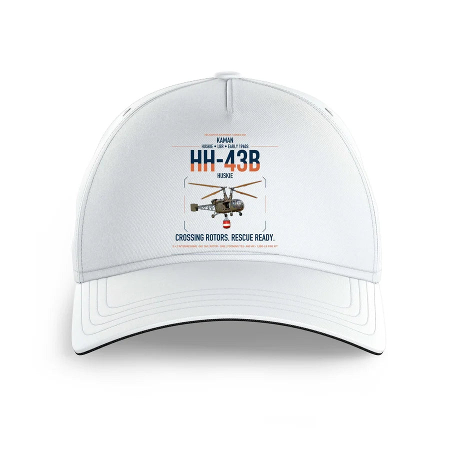 Kaman HH-43B Huskie design on white printed hat