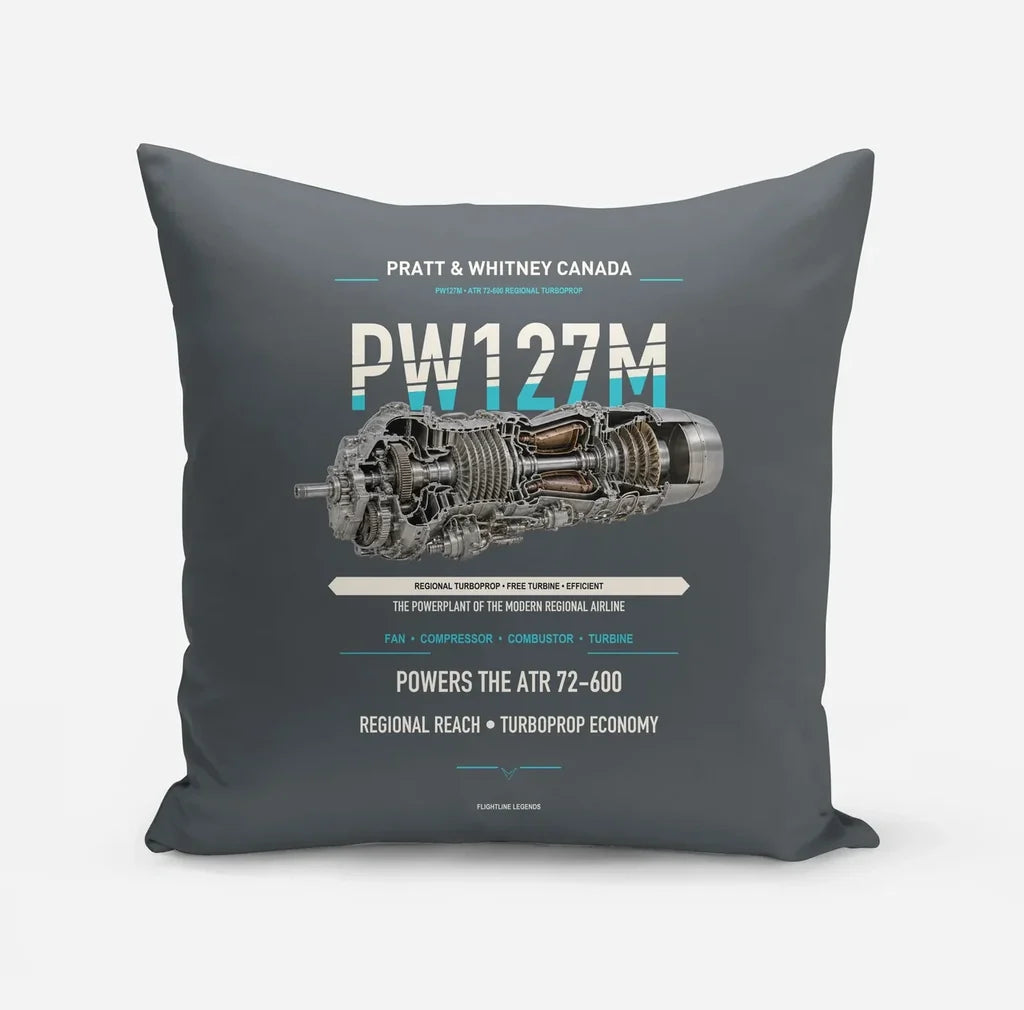 PW127M design on gray pillow