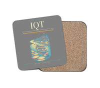 Thumbnail for Coronel FAP Francisco Secada Vignetta International Airport (IQT) design on gray 1 piece coaster