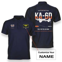 Thumbnail for KA-6D Intruder design on navy blue+name double-side polo t-shirt, double-side print