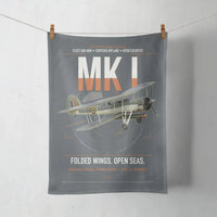 Thumbnail for Fairey Swordfish Mk I design on gray towel