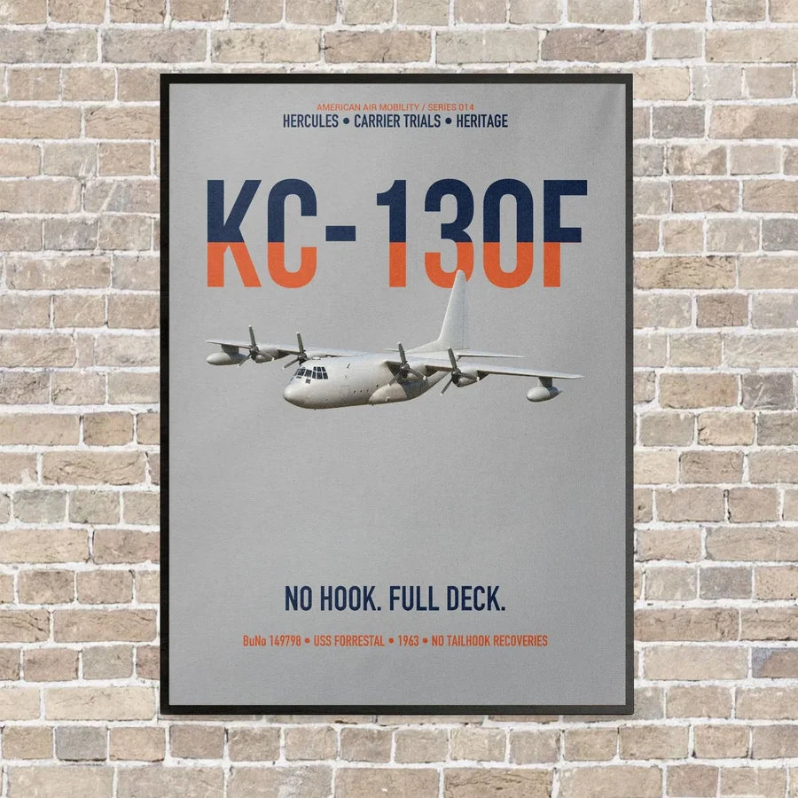 KC-130F BuNo 149798 vertical canvas print - framed - light gray background